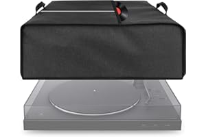 Kingshion Turntable Dust Cover, Record Player Protective Case Compatible with SL-Q300/SL-B250 /SL-B260/SL-BD20/SL-BD27/SL-BD35/SLD-20/SL-PC11/SL1200/SL1210 Pioneer PLX 1000-Dark Grey