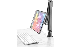 Feising Supporto iPad Scrivania Magnetico Braccio Tablet per Monitor Portatile per Scrivanie fino a 11" 12,9" 15,6" 17,3" 18,4" 18,5" pollici