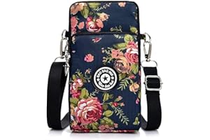 CSPone Handytasche Damen zum Umhängen Handytaschen Umhängetasche Kleine Wasserdicht Crossbody Geldbörse 3 Fächer Universal für Frauen Männlich Kinder (2#)