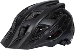 Trespass Adult Bike Helmet Lightweight Cycling Helmet, All Round Ventilation, Removable Visor, Hi Vis Style Black Red Green Orange Yellow Zprokit