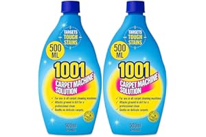 APHY ENTERPRISES Carpet Cleaner Solution & Carpet Shampoo – Concentrated Carpet & Upholstery Cleaning Machine Shampoo 1001 Cleaner 2x500ml | Low Foam Deep Clean | Odour Removal for Busy Areas & Large Rooms