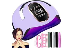 Lampe UV Sèche Ongles,SaiXuan 168W Séchoir à Ongles Professionnel avec Capteur Automatique,LCD Ecran,4 Minuteries 10/30/60/99S,LCD Ecran Intelligent Lampe UV Sèche Ongles pour Toutes Les Gels