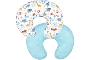 Winmany Funda de almohada de lactancia para recién nacidos, funda de almohada extraíble para lactancia materna, bonito patrón para niñas y niños