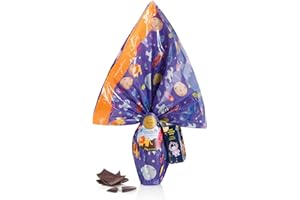 Venchi - Uovo di Cioccolato Viola, Gusto Cioccolato Fondente 60%, con 2 Sorprese per Bambini, Senza Glutine, Vegano, 220 gr, Collezione Pasqua, Idea Regalo