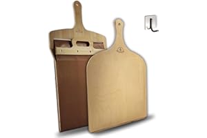 Leo and Gio Pala Per Pizza Scorrevole 30 X 60 Cm Con Tappetino | Pala Barella Per Pizza Peel Prendi Pizza Scorrevole Pala Pizza Scorrevole Impasto Alta idratazione