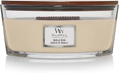 WoodWick Candela profumata Ellispe con stoppino crepitante | Vanilla Bean | Durata della fragranza: fino a 50 ore