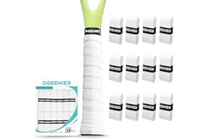 ‎OGEENIER Ogeenier 12 Pack Griffband Tennisschläger Anti Rutsch und Tennis Griffband Anti Schweiß für Tennis Griffband, Overgrip Tennisschläger, Griffband Badmintonschläger,Squashschläger,Padel
