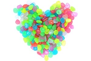AIMEKE 500 Pezzi Multicolori Che Si Illuminano al Buio Rocce Pietre Luminosi Sassi da Giardino, Ciottoli Luminosi, Ciottoli luminescenti, Pietre Fluorescent per Acquario, Giardino, Passerelle