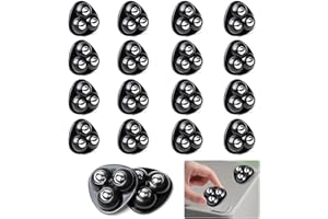 HhBdy Wheels for Kitchen Appliances 360 Swivel Mini Caster Wheels Mini Appliance Sticky Pulley for Diy,Trash Can,Storage Box with 3 Ball Bearings(16Pcs,Black steel balls)