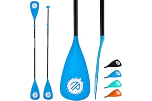 niphean Pagaie Paddle, Pagaie Kayak en 3 et 4 Pièces Détachables et Flottantes, Sup Paddle réglable de 198 à 218 cm, Rames Durables