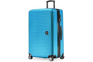 Hauptstadtkoffer Mitte - Großer Hartschalenkoffer, TSA, 4 Rollen, Check-In Gepäck mit 8 cm Volumenerweiterung, 77cm, 130 Liter, Cyanblau