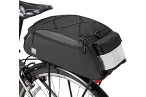 UBORSE Bolsa para Alforjas para Bicicleta Impermeable Bolso para Asiento Trasero de la Bicicleta Multifuncional Bolsa de Asiento Trasero con Funda para la Lluvia