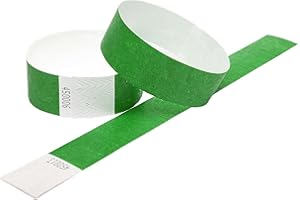 UK WRISTBANDS 100 x Tyvek Wristbands Waterproof, Tear-Resistant Event Wristbands for parties, events, festivals, crowd management