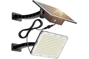 JACKYLED Lampe Solaire Puissante Extérieure de 1000 Lumens, Projecteur Led Solaire avec Batterie à Grande Capacité 5000 mAh, Éclairage Continu sans Détecteur de Mouvement pour Passage Garage Jardin