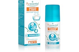 Puressentiel, Articolazioni e Muscoli, Cryo Pure Roller, Aiuta a lenire le zone sensibili, Per urti e rigidità, Sensazione di freddo intenso, Efficacia approvata, Con sfera massaggiante, 75 ml