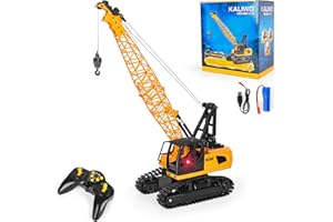 Charmofun Grue Telecommandée, Gruejouet Enfant à 12 Canaux, Jouet Grue avec Lumières et Sons Réalistes, Noël Fête des Enfants Cadeaux d'anniversaire pour Enfants