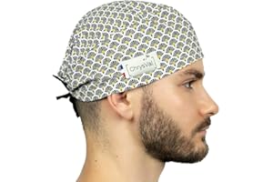 CHRYSVAL - Calot Court Égyptien - Bonnet Chirurgical Ou Calot Cuisine Unisexe 100% Coton Oeko-Tex - Réglable Avec Attaches