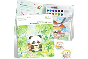 GESBOOLE Paint with Water Coloring Books for Kids Ages 3-5, 4-8 – Cute Coloring Book for Teens,Arts and Crafts for Kids Ages 3 4 5 6 7 8+, Birthday Gift Toys for Girls Boys,Travel Toys-Panda