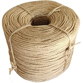 AmbaRope Jute Rope Wicker Rope Girth Rope Hemp Rope Linen Rope - Decoration Hobby Craft Jute Rope Wicker Rope (4 mm, meters, 50)