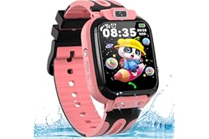 GLKYSOE Montre Intelligente pour Enfants SOS,1.49” GPS Montre Enfants Fille Garçon, Appels Téléphoniques Montre à écran Tactile pour Enfants avec Caméra, Alarme, Smart Watches 4-12 Years (Blue)