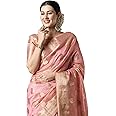 AKHILAM Women's Organza Ethnic Motif Woven Design Saree With Unstitched Blouse Piece(UNATI3001_AC_Parent)