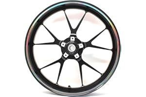 FINEST FOLIA Rim Wheel Racing Sticker Self-adhesive 0.275 Inch with assembly tool for Motorcycle Car Bicycle Universal Decal Decorative Stripe 16" 17" 18" 19" (Hologram black)