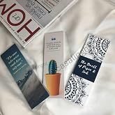 &Ccedil;ift Taraflı Karışık Kitap Ayracı İngilizce Yazılı Bookmark Renkli Hediyelik Okul Kurs Birthday Karne Hediyesi - 3 Adet