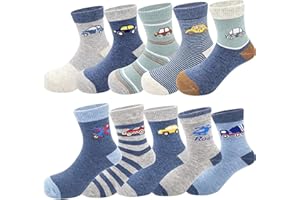 YANWANG 10 Pares de Calcetines para Niños Niñas Algodón Lindo 1-10 años