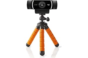TronicXL Tripod 13cm Mini Treppiede per Webcam compatibile con Logitech C920 Brio 4K C925e C922x C922 C930e C930 C615 Fotocamera Microsoft Lifecam Studio Zoom Call Home Office Tavolo Stand Aukey