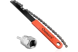Oumers Upgrade Bike Chain Wheel Tool, Sprocket Remover/Chain Whip with Cassette/Rotor Lockring Removal Tool Pack