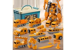 BOBETY Magnetic Transform Engineering Car Assembled Toys - Transforming Robot Car Toy - Magnetic Vehicle Toys for Boys and Girls - Outdoor Toddler Activity Toy (26 Piece Set)