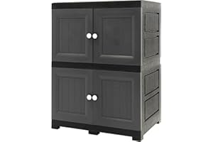 ABBAware Multi-Purpose Storage Unit, Storage Unit, Cupboard, Extra Large Compartment Cabinet, In Modern Grey
