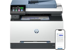 HP Color Laserjet Pro 3302sdw 499Q6F, Impresora Laser A4 Multifunción a Doble Cara automática, Escaner, Copiadora (25ppm, Wi-Fi Direct, Procesador 1,2 GHz, Memoria 512MB, Smart App) Blanca y Azul