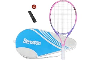 Senston 19 tum 23 tum 25 tum tennisracket med racketväska, lätt tennisracket 1 grepp, 1 vibrationsdämpare