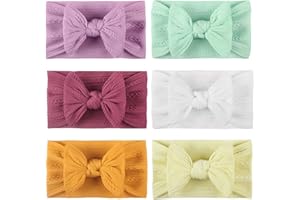 KHDULQ 6 Pzs Diademas Bebe Niña,Turbante Bebe Niña,Diademas Bebe,Diadema Bebe Niña 0-3 Meses,Cintillos Para Bebes Niña,Felpas Bebe Niña Recién Nacida,Cinta Pelo Bebe, Apto Para Recién Nacidos