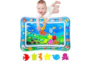 SUNSHINEMALL Grand tapis d'eau Bébé Sans Bpa Tapis de jeu d'eau Bébé Tapis de jeu d'eau Jouets sensoriels Tapis d'éveil Bébé 3 6 9 mois Tummy Time Toys Water Mat