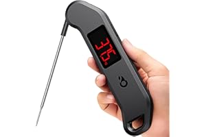 ThermoMaven Meat Thermometer Digital - 1s Instant Read, Food Cooking Thermometer Precise ±0.3℃ NIST Certified, IP65 Waterproof Magnetic Store, Large Bright LED Display, Home Kitchen BBQ Grill Oven