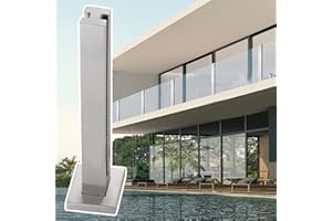 MPFYRCOJ Montanti per balaustra in Vetro Palo per Sistema di ringhiera in Vetro per Balcone, Morsetto per balaustra in Vetro in Acciaio Inossidabile Quadrato, Kit parapetto in Vetro di Sicurezza per