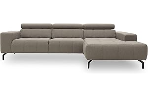 ‎DOMO. COLLECTION DOMO. collection Ecksofa Cunelli, Sofa in L-Form mit Rückenfunktion, Polsterecke mit Relaxfunktion, Relax Couch, Eckcouch 292 x 175 x 79 cm (BxTxH), grau