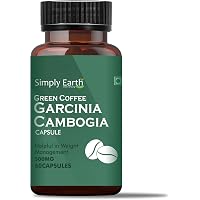 Simply Earth Natural Weight loss support with Garcinia Cambogia & Green Coffee Bean Extracts - (60 Capsules) (In…