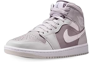 NIKE Air Jordan 1 Mid - Zapatos para mujer (BQ6472-008, polvo de fotón/gris atmósfera/blanco)