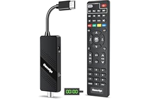 Decoder Digitale Terrestre 2025, OWERSLYN Decoder DVB-T2 HD 1080P H265 HEVC Main 10 Bit, HDMI CEC TV Stick Supporto Uscita HDMI/Scart e USB Multimediale/PVR Recorder/Telecomando 2in 1 (M6)