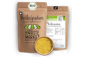 ‎TASTE MARKET GUTER GESCHMACK 100 g BIO Volleipulver | Rührei Kochen Backen | Ei Ersatz | Sprühgetrocknet | Vollei | TASTE MARKET