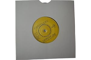 UKPS 100 Small White Card 7" 45rpm Record Vinyl MASTERBAG Sleeves Covers Protectors with Large Centre Hole - Size 182 x 182mm and Thumb/Finger Cut Out - MASTERBAGS MATT Finish - Protective Packaging