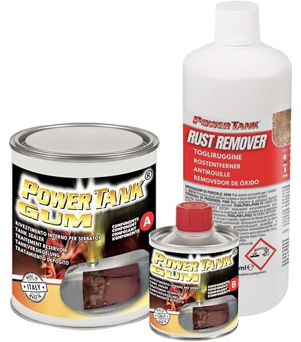 POWER TANK Bianco Ceramico - Kit Trattamento Serbatoi Auto/Moto Fino A 55 Litri, 1,3 Kg