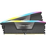 CORSAIR VENGEANCE RGB DDR5 RAM 64GB (2x32GB) 6000MHz CL30 AMD EXPO Compatibile iCUE Memoria per Computer - Grigio (CMH64GX5M2