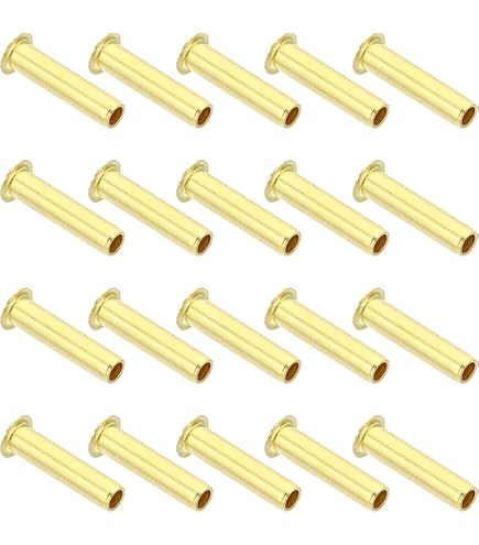 PATIKIL Inserto Compressione Ottone, 20pz 18mm OD x 14mm ID Supporto per Tubo, Kit Assortimento Raccordi Compressione Tubi Aria Acqua Olio