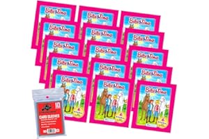 DALMARO Bundle mit Blue Ocean Bibi & Tina Sticker Serie 2 - Pferdesticker Sammelsticker (2024) - Exklusive STRONCARD Hüllen - Auswahl (15 Tüten)