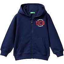 United Colors Of Benetton Jungen Kapuzenpullover - Sweatshirt Mit Reißverschluss
