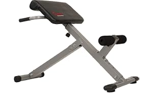 Sunny Health & Fitness Vikbar hyperextension romersk stol med ryggförlängning, hemmagymmet sittbänk för glute och magträning, valfri justering lutning och multifunktion kraftig träningsutrustning